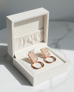 Load image into Gallery viewer, Stone & Loop Earrings