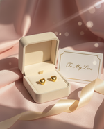 Load image into Gallery viewer, The Golden Heart Earrings