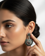 Load image into Gallery viewer, Firoza Mor Jhumka

