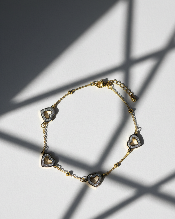 Pave Heart Bracelet