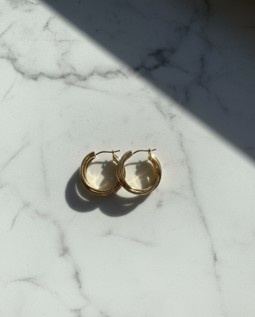 Triple Band Earrings