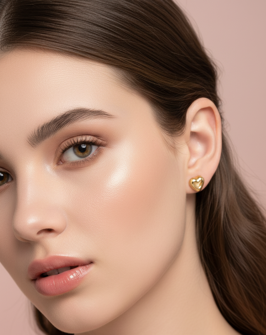 The Golden Heart Earrings