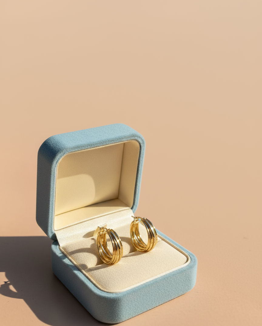 Triple Band Earrings