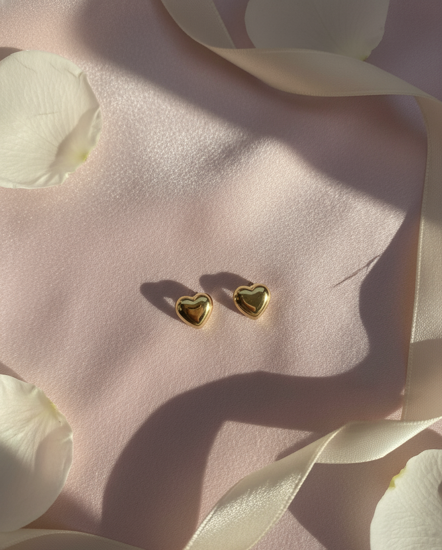 The Golden Heart Earrings
